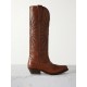Wish Star embroidered leather cowboy boots