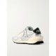 Running Marathon metallic rubber and leather-trimmed ripstop sneakers