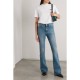 Journey distressed high-rise flared jeans
